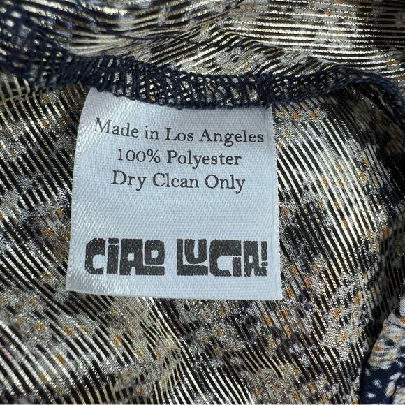 Ciao Lucia Alessandra Dress Navy Blue Lurex
Floral sz M - Picture 5 of 7